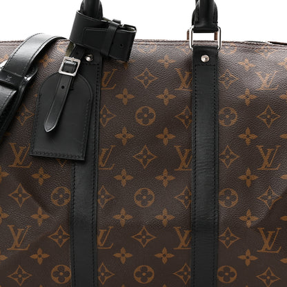 Louis Vuitton Monogram Macassar Keepall Bandouliere 45 13 of 18