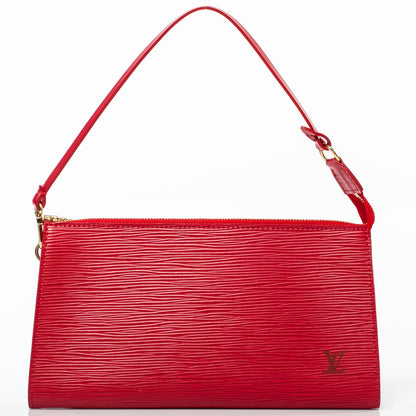 Louis Vuitton Epi Pochette Accessories 24 Bag Rouge 1 of 8