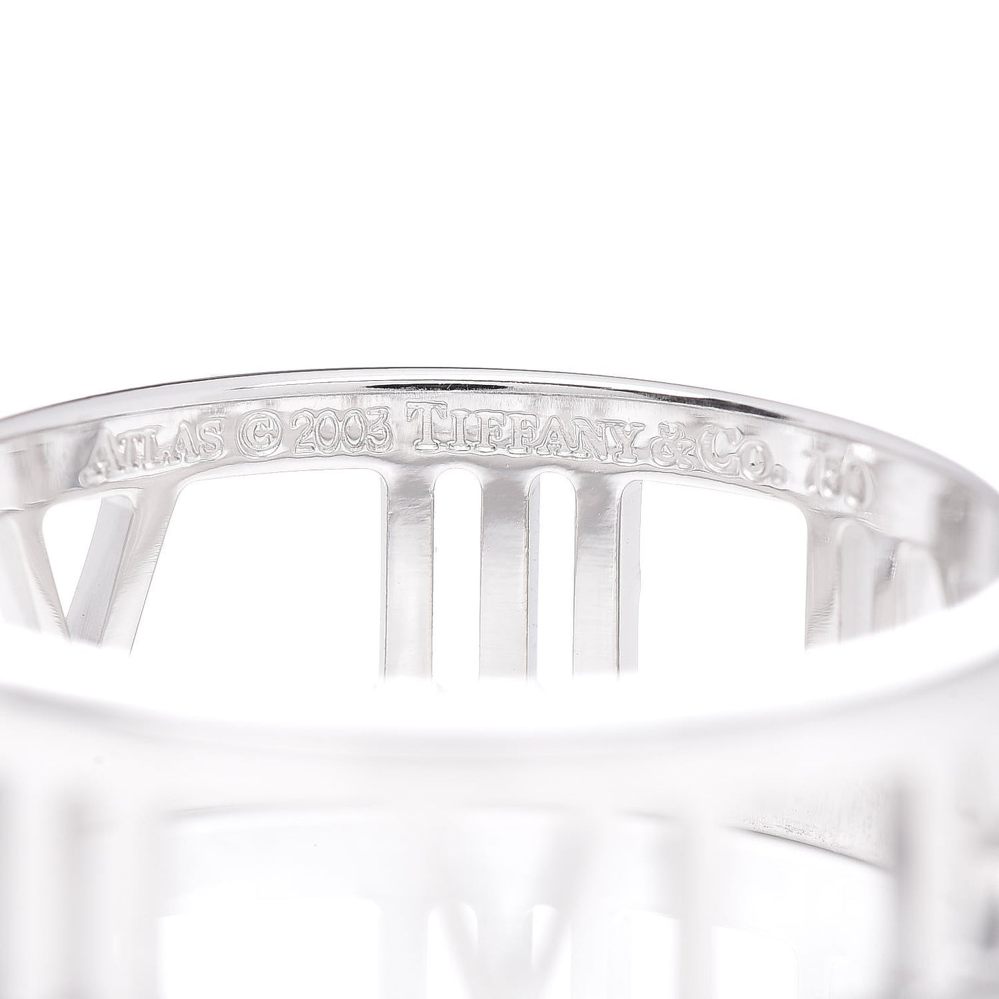 18K White Gold Atlas Open Ring 54 6.75