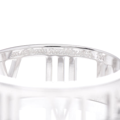 Tiffany 18K White Gold Atlas Open Ring 54 6.75 4 of 4