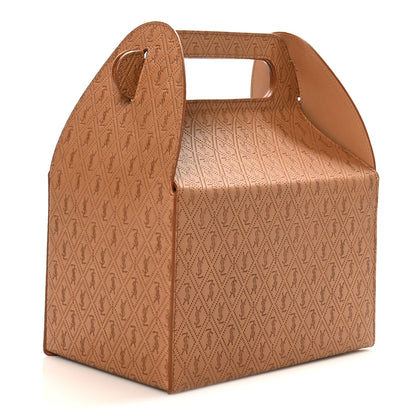 Saint Laurent Calfskin Monogram Take Away Box Dusty Vintage Brown Gold 3 of 9