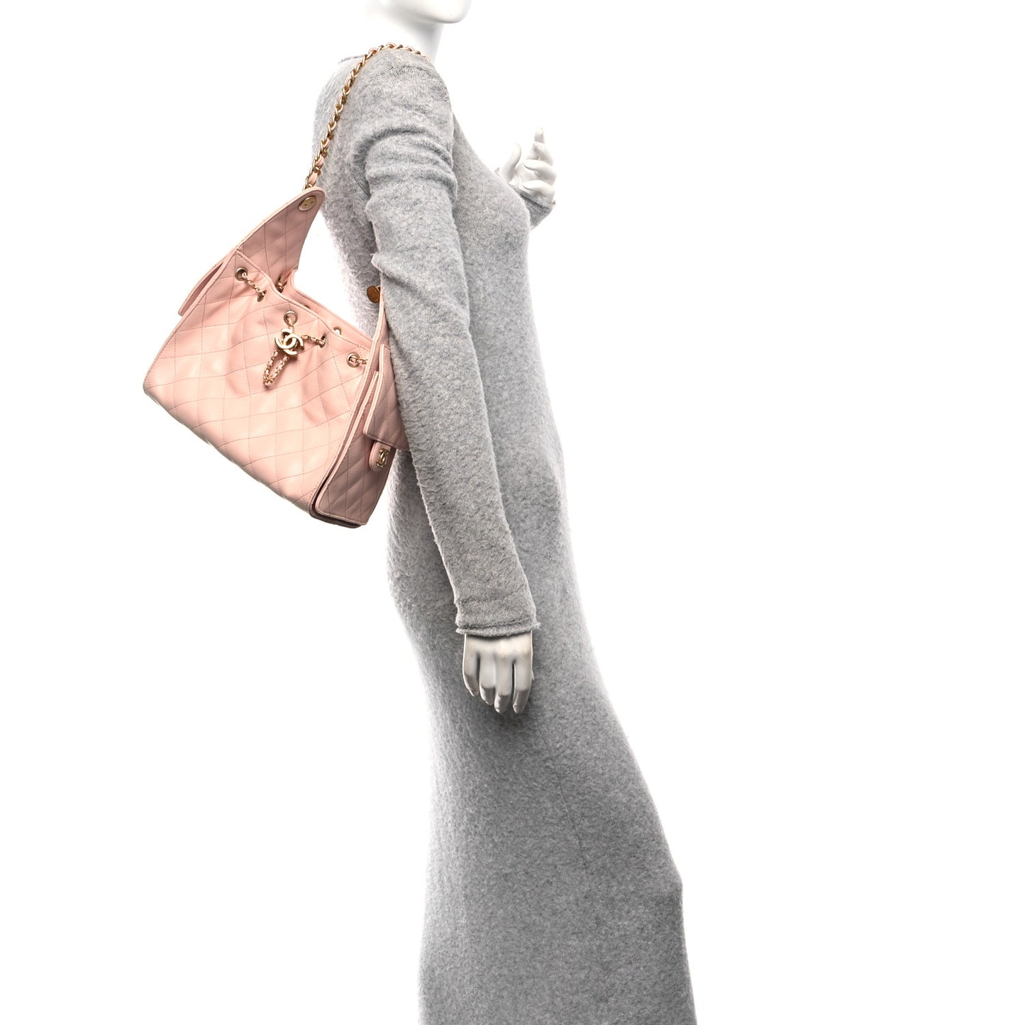 Caviar Quilted Small Chanel 25 Handbag Light Pink