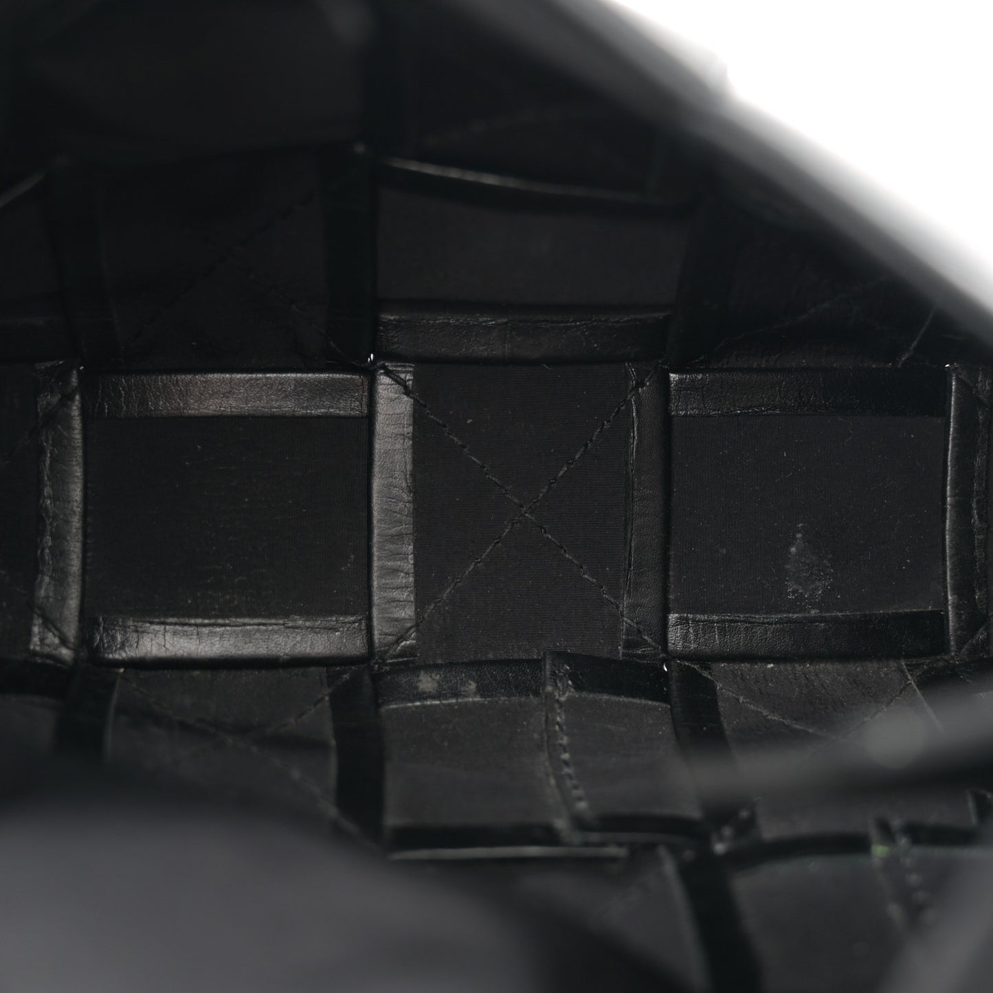 Paper Calfskin Maxi Intreccio Small Cassette Crossbody Bag Black