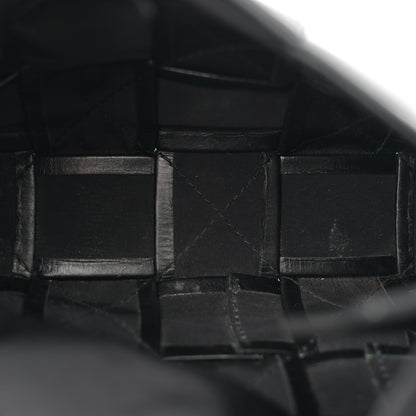 Bottega Veneta Paper Calfskin Maxi Intreccio Small Cassette Crossbody Bag Black 5 of 13