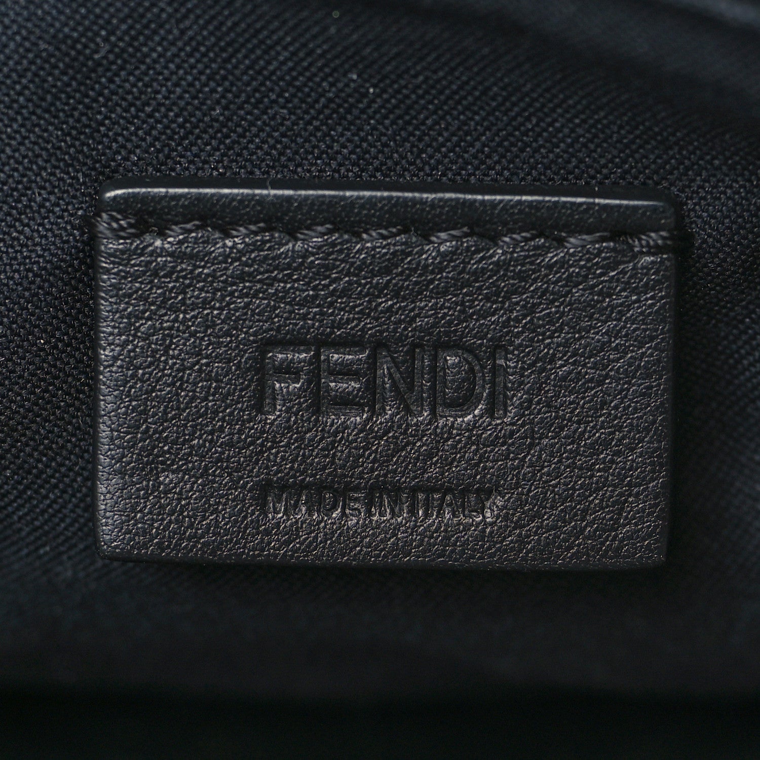 Fendi Nappa FF 1974 Embossed Mini Baguette Black 6 of 11
