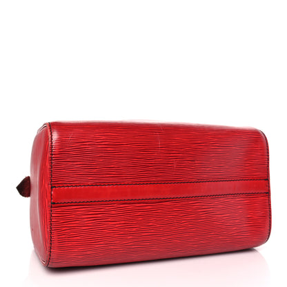 Louis Vuitton Epi Speedy 25 Castillan Red 4 of 10