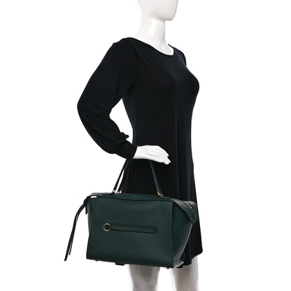 Celine Bullhide Calfskin Small Ring Bag Dark Green 2 of 9