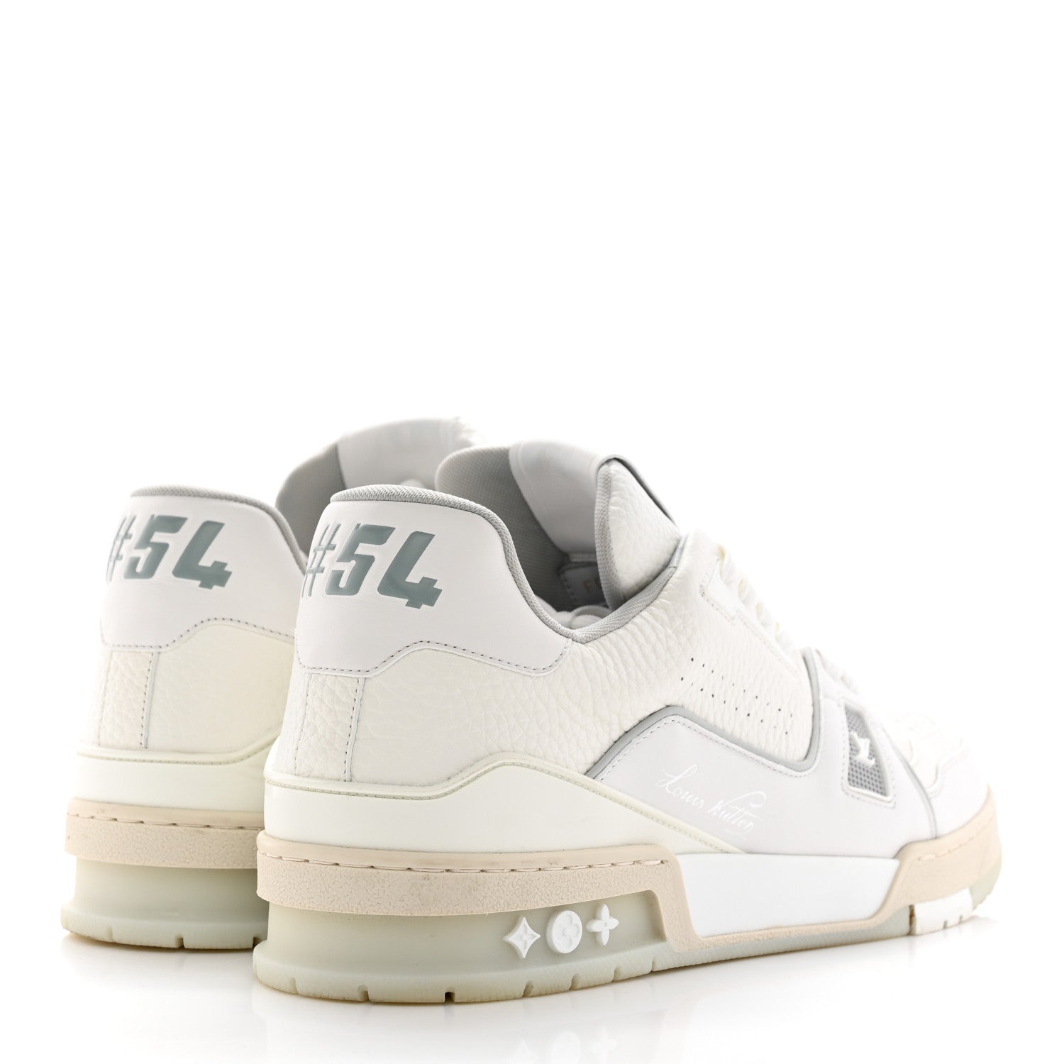 Louis Vuitton Calfskin Mens LV Trainer Sneakers 9 White 4 of 22