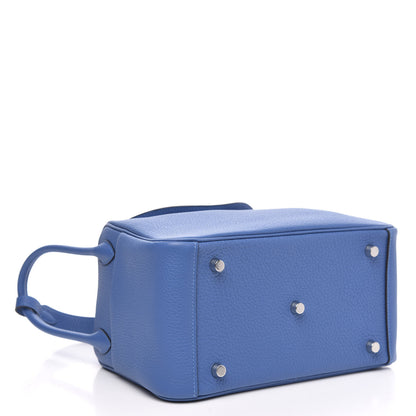 Hermes Taurillon Clemence Lindy 26 Bleu Zellige 4 of 10