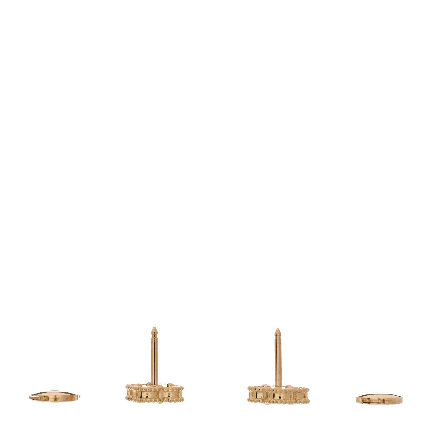 Van Cleef & Arpels 18K Yellow Gold Black Onyx Sweet Alhambra Earrings 3 of 5