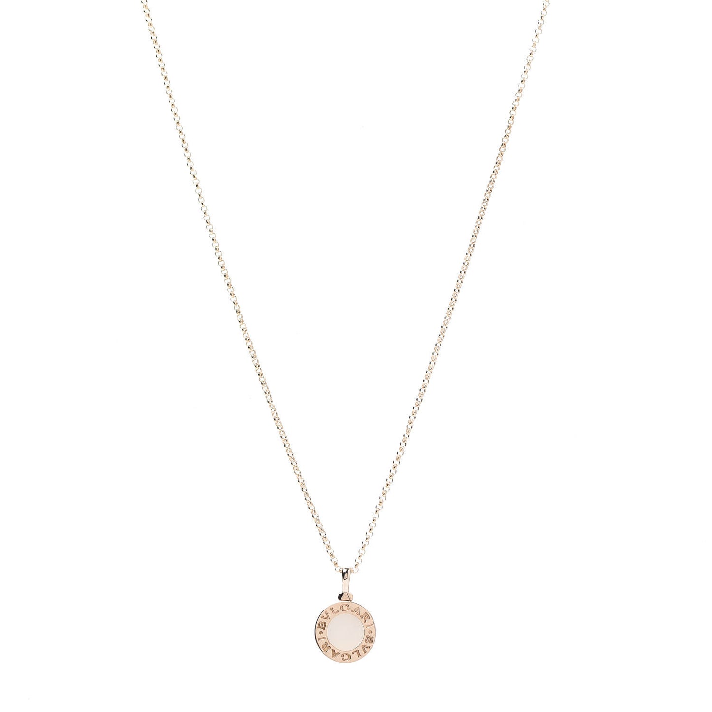 18K Rose Gold Mother of Pearl BVLGARI BVLGARI Pendant Necklace
