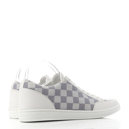 Louis Vuitton Calfskin Damier Azur Mens Offshore Sneakers 9.5 White 3 of 6