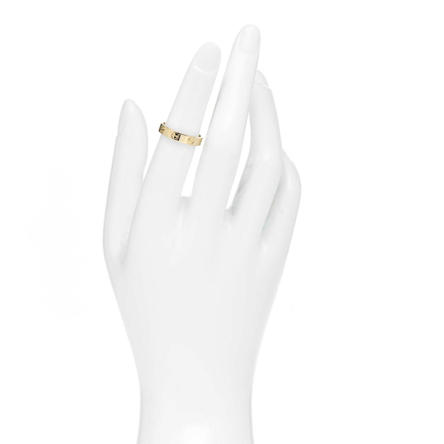18K Yellow Gold 3.5mm LOVE Wedding Band Ring 50 5.25