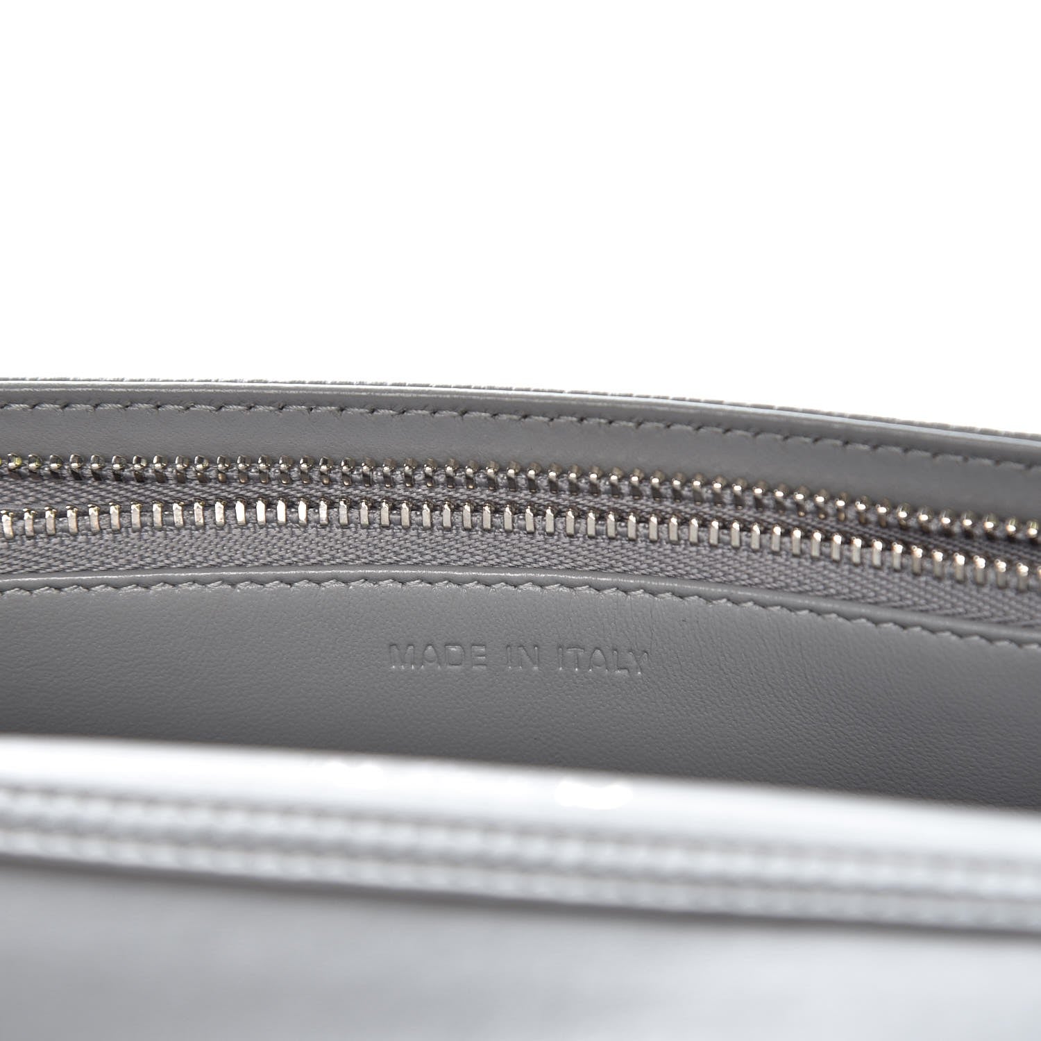 Christian Dior Grained Calfskin Diorama Wallet on Chain Pouch Gris 7 of 9