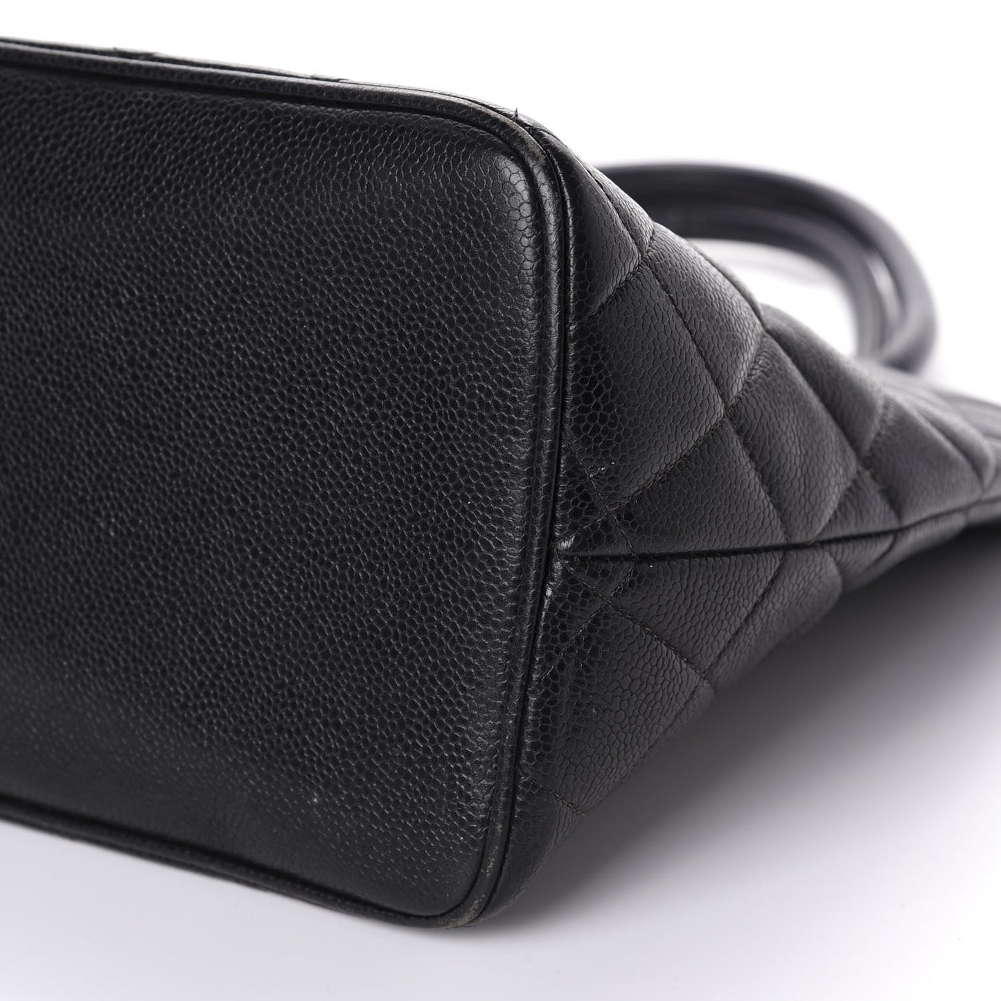 Caviar Quilted Medallion Tote Black