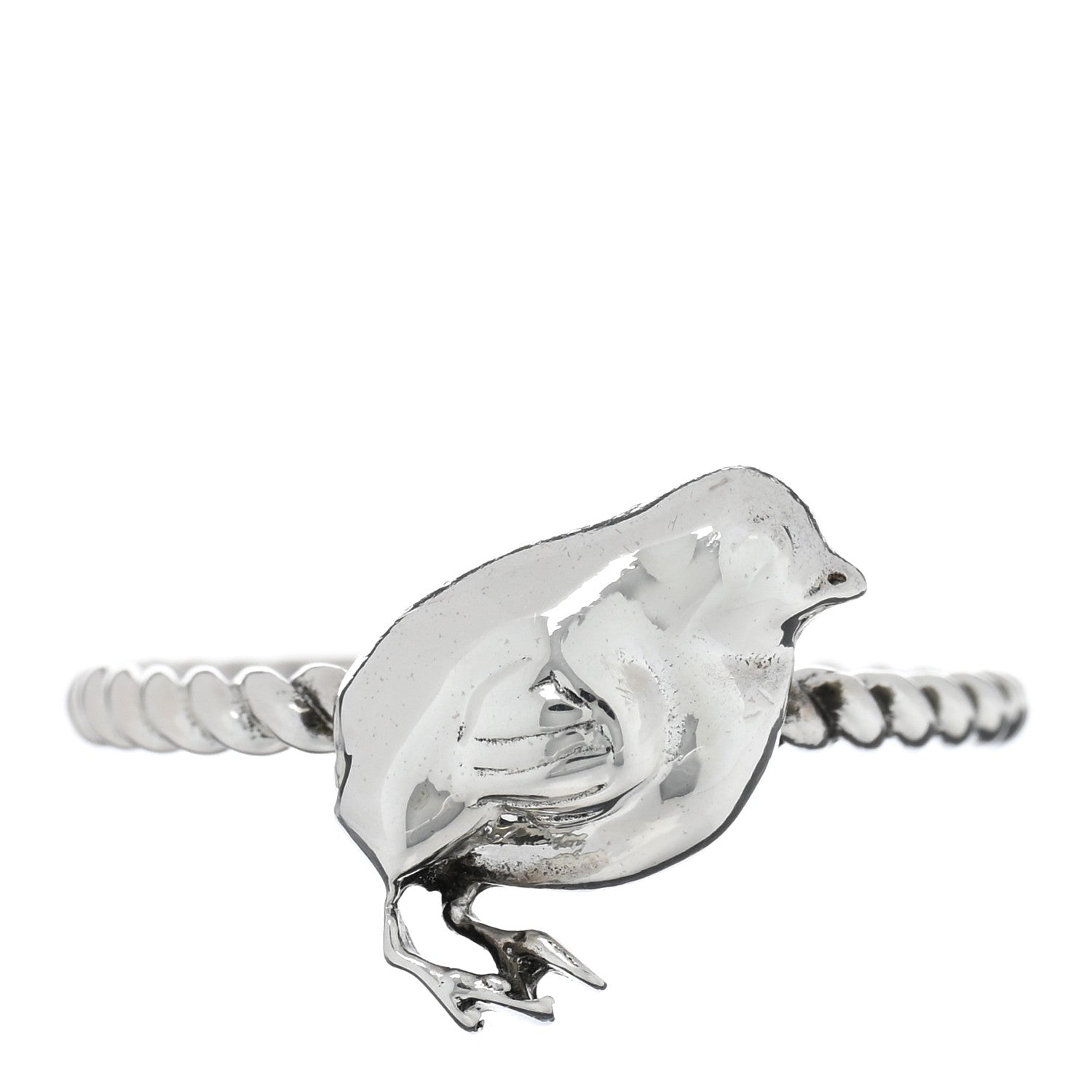 Gucci Sterling Silver Chick Ring 54 6.75 1 of 5