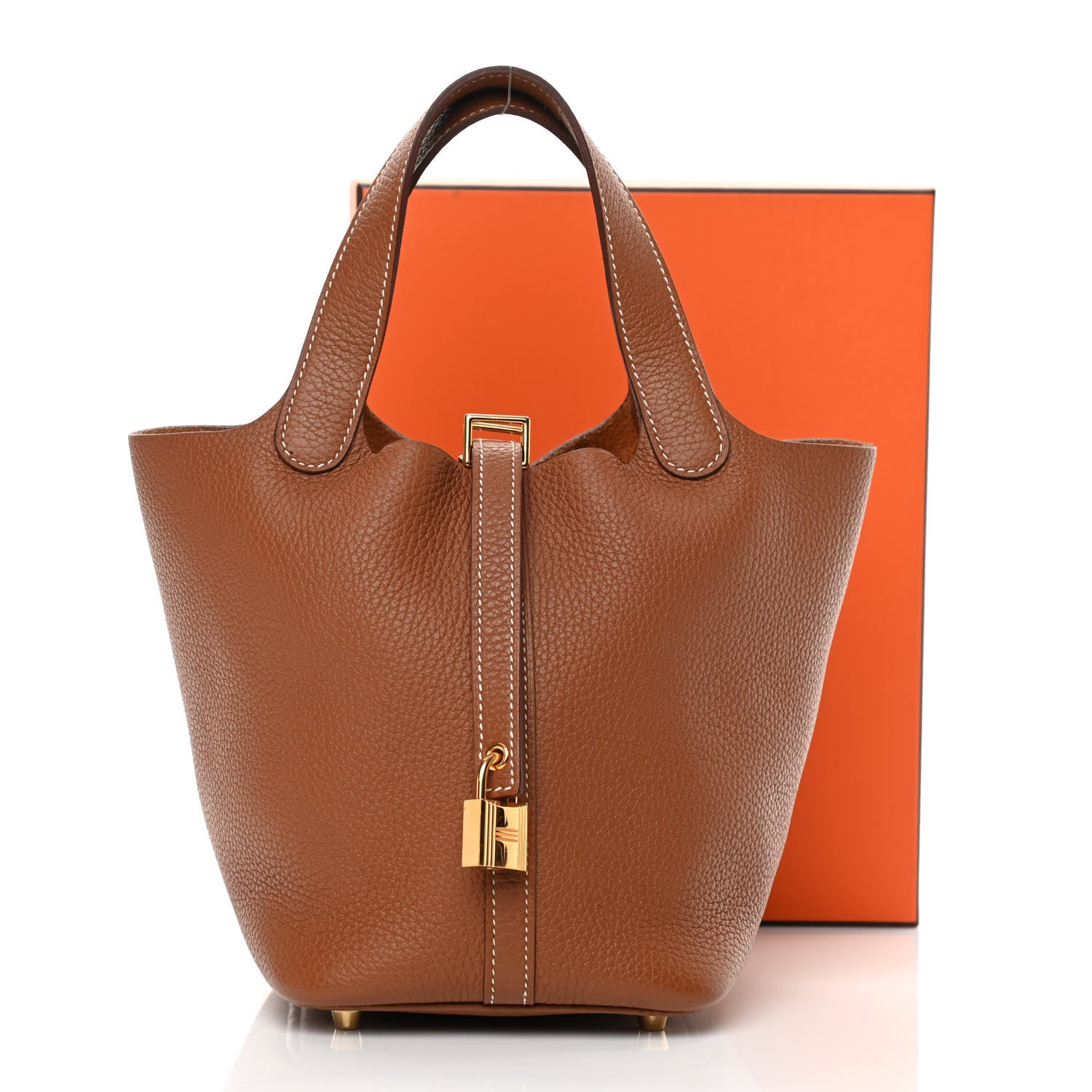 Hermes Taurillon Clemence Picotin Lock 18 PM Gold 12 of 12