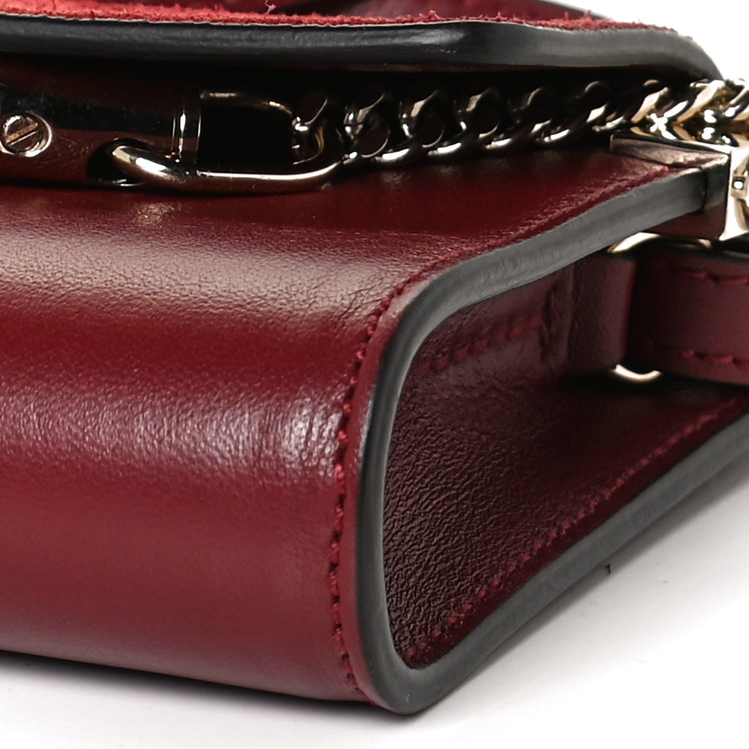 Chloe Suede Calfskin Mini Faye Shoulder Bag Plum Purple 10 of 10