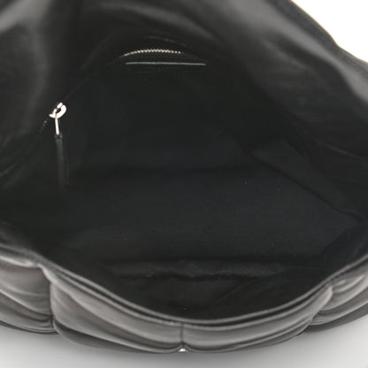 Saint Laurent Lambskin Quilted Medium Loulou Puffer Monogram Chain Satchel Black 5 of 10