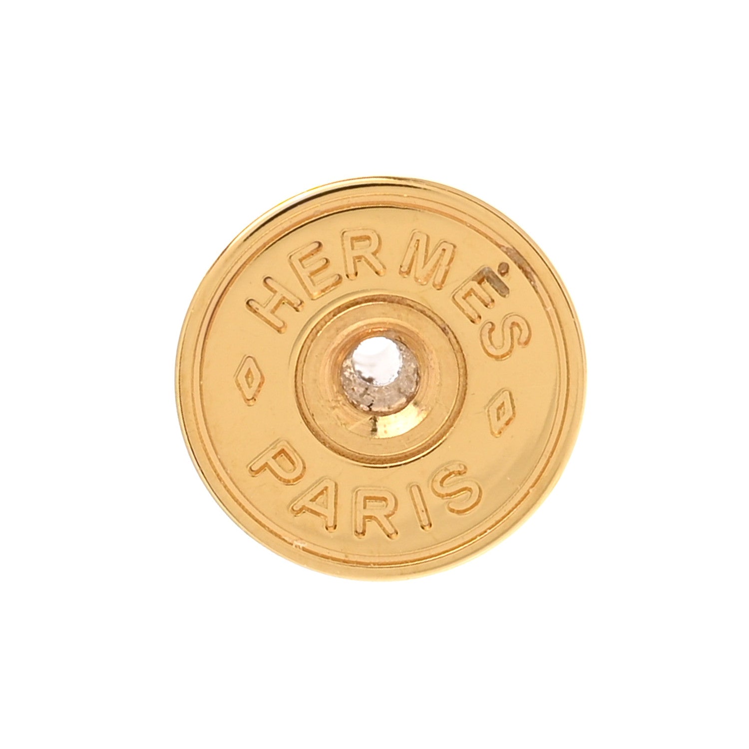 Hermes Gold Lacquered Mini Pop H Earrings Marron Glace 4 of 7