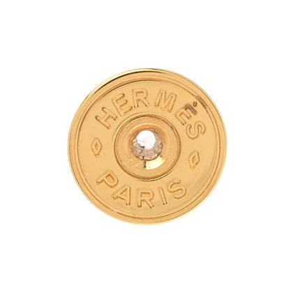 Hermes Gold Lacquered Mini Pop H Earrings Marron Glace 4 of 7