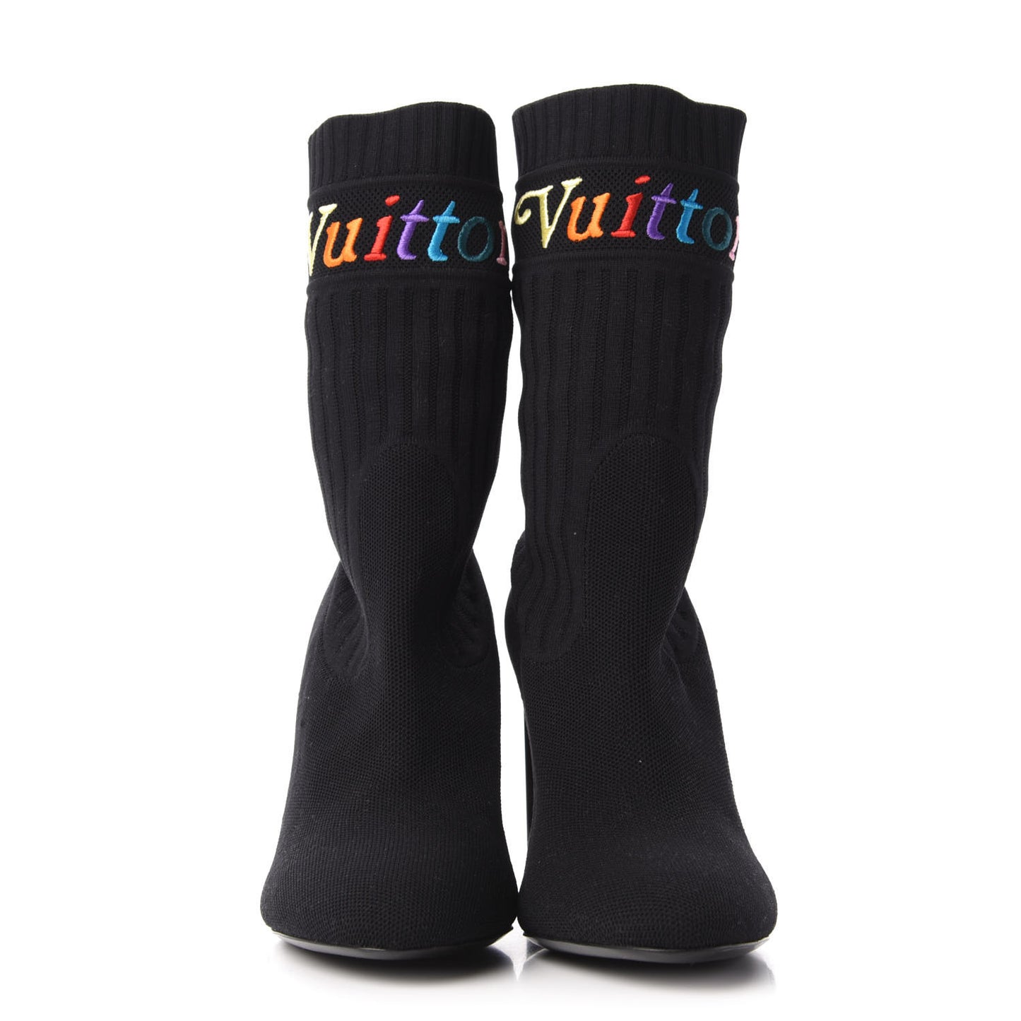 Stretch Fabric New Wave Silhouette Ankle Boots 38 Black