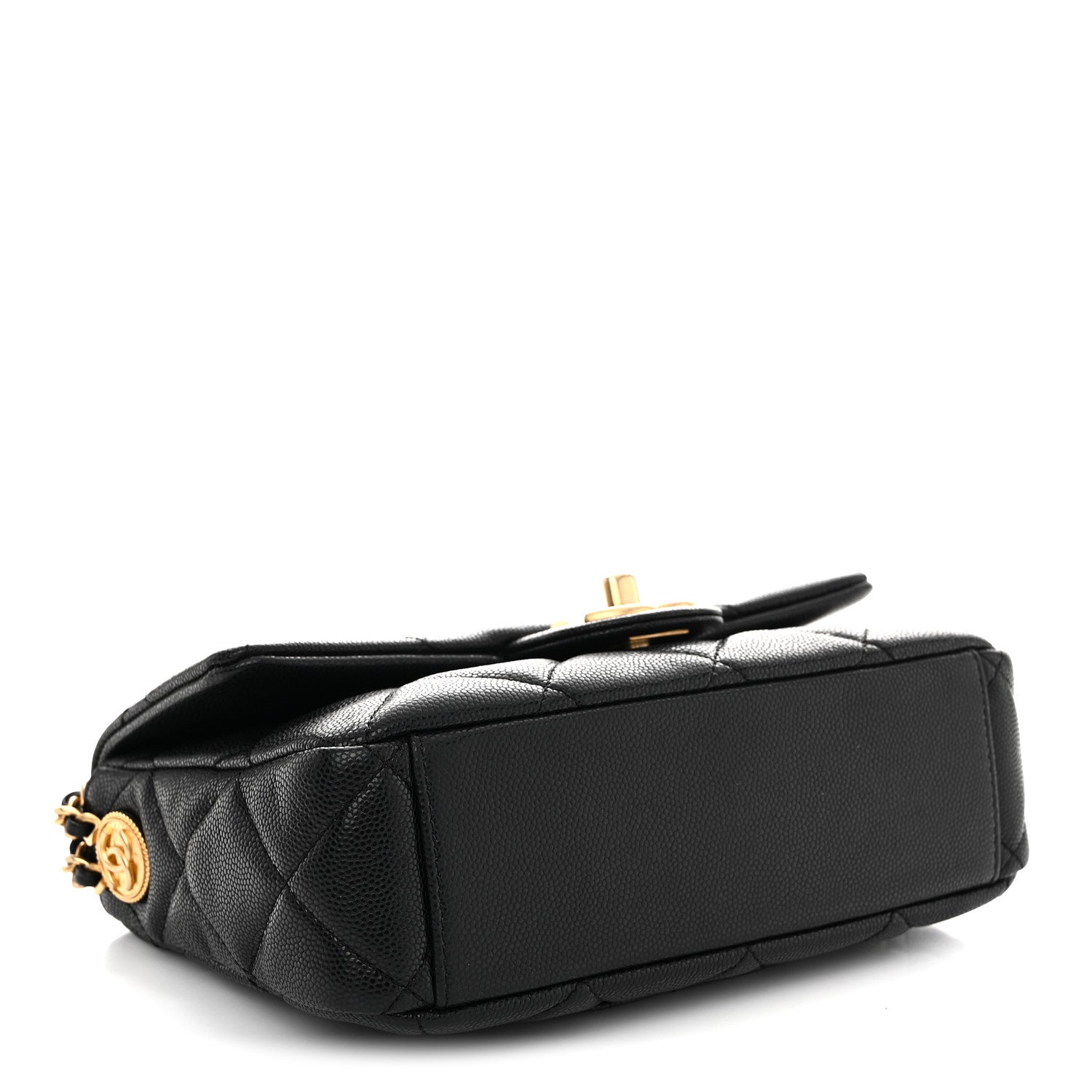Chanel Caviar Quilted Small Twist Your Buttons Flap Black 4 of 10