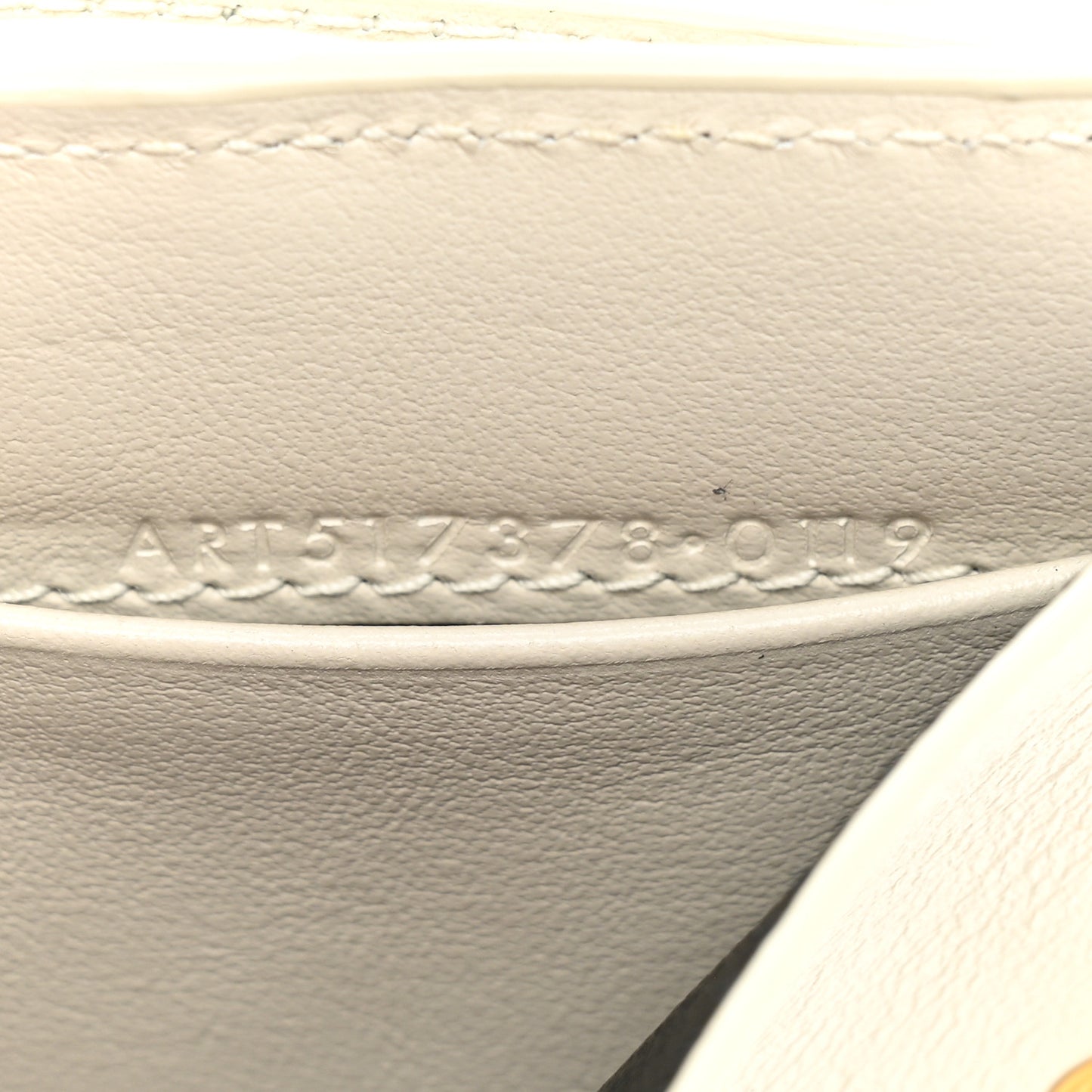 Calfskin Star Print Monogram Trifold Wallet White