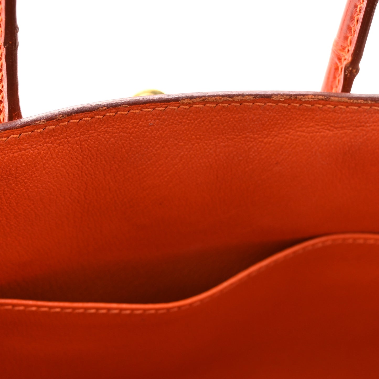 Shiny Niloticus Crocodile Birkin 25 Orange