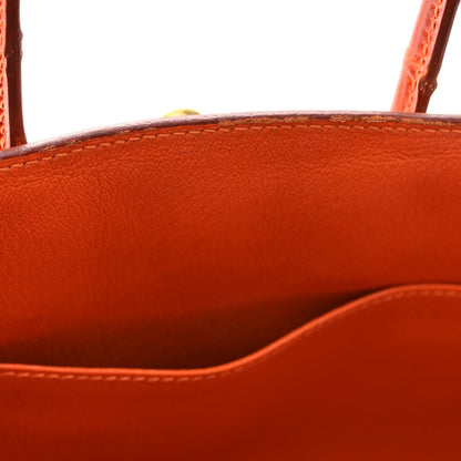Hermes Shiny Niloticus Crocodile Birkin 25 Orange 14 of 19
