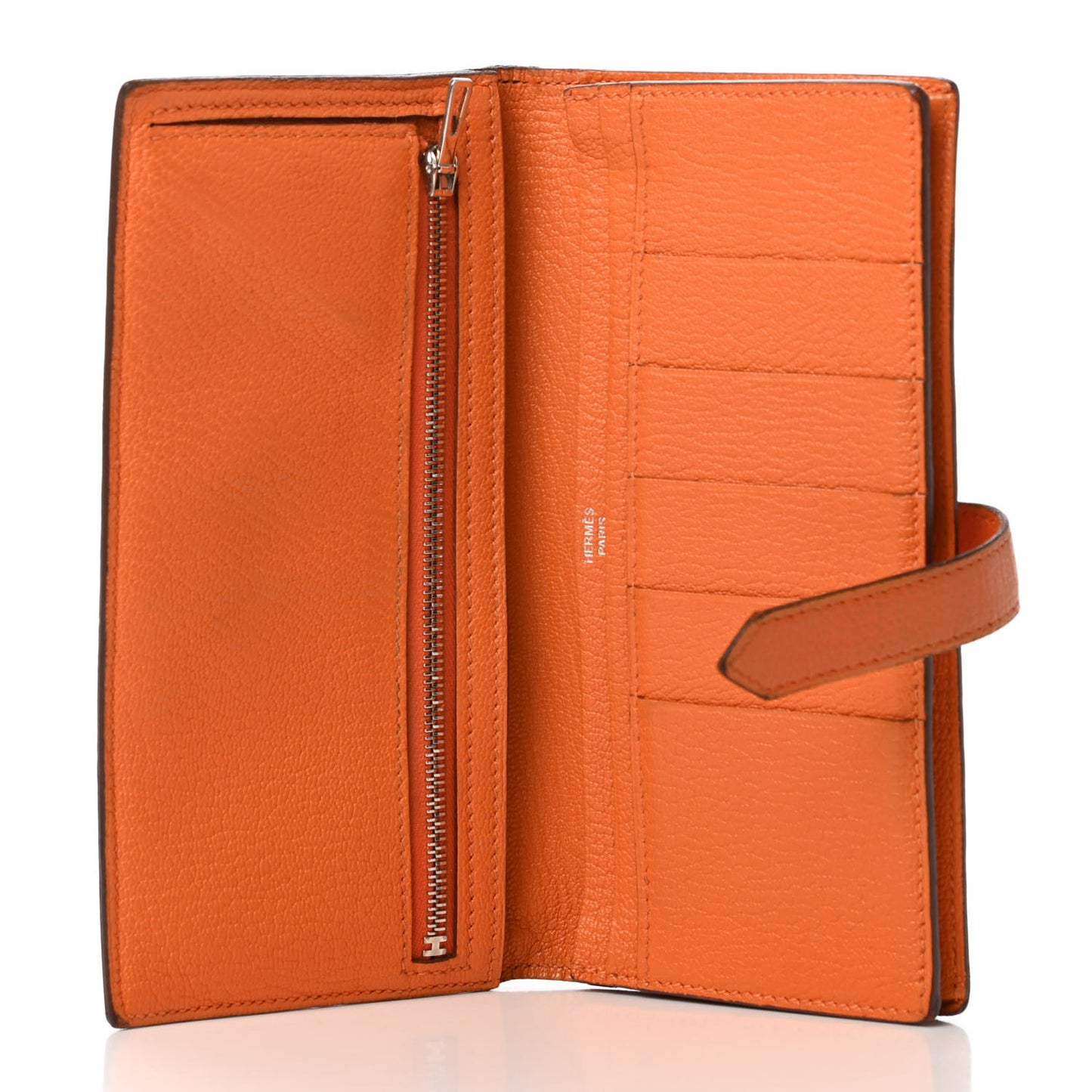 Chevre Mysore Bearn Gusset Wallet Orange