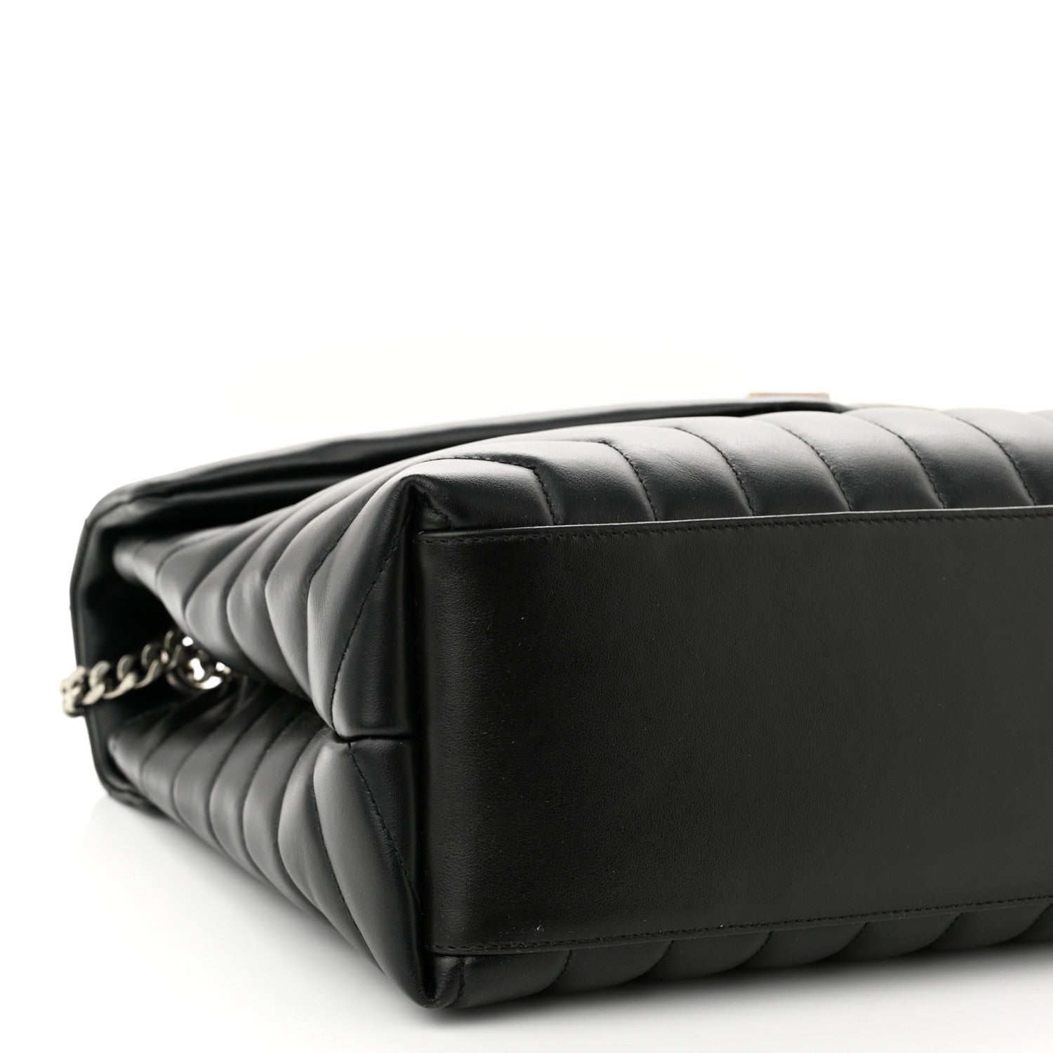 Saint Laurent Calfskin Y Quilted Monogram Medium Loulou Chain Satchel Black 10 of 11