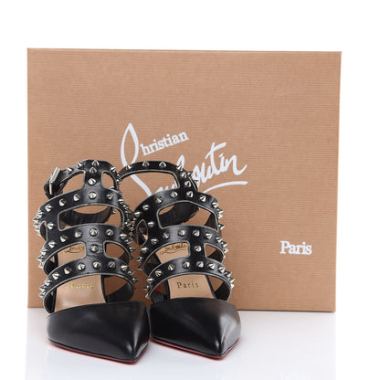 Christian Louboutin Kid Tchicaboum 85 Pumps 37 Black Silver 8 of 8