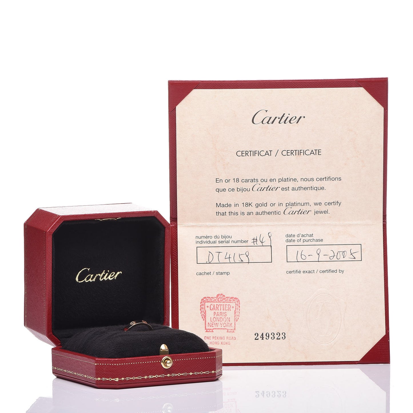 18K Pink Gold 3.5mm LOVE Wedding Band Ring 49 4.75