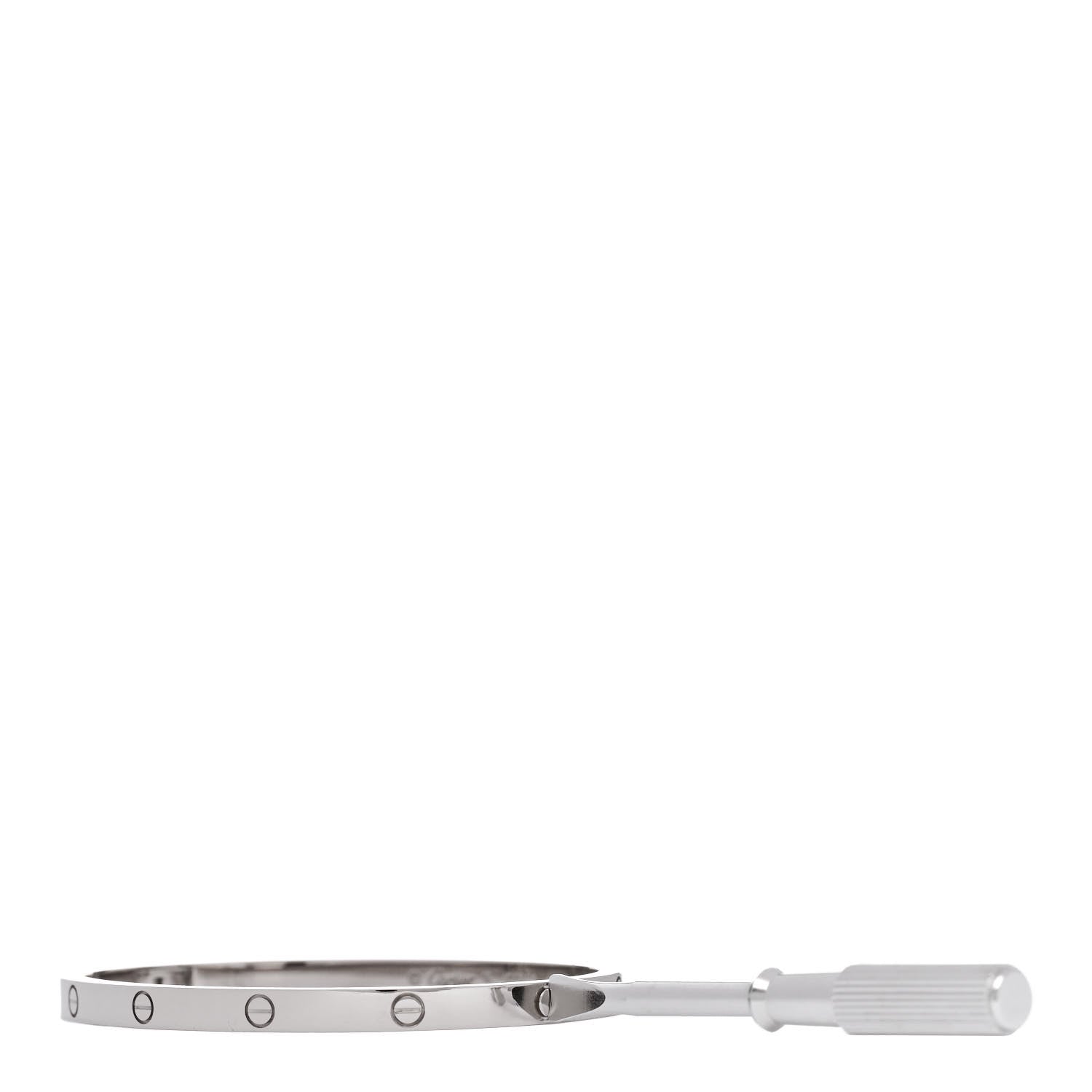 Cartier 18K White Gold Small LOVE Bracelet 15 3 of 7