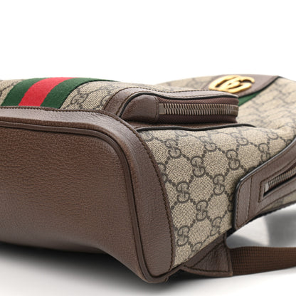 Gucci GG Supreme Monogram Calfskin Web Small Ophidia Day Backpack Beige Ebony New Acero 10 of 10