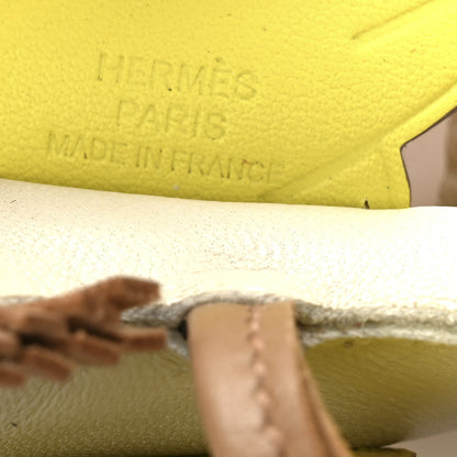 Hermes Milo Lambskin Grigri Rodeo Pegase Horse Bag Charm PM Craie Chai Lime 3 of 4