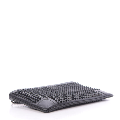 Christian Louboutin Calfskin Studded Loubiposh Clutch Black 4 of 11