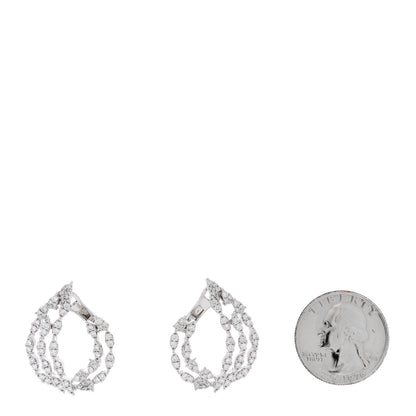 Parker & West by FASHIONPHILE 18K White Gold Diamond 1.91ctw Spiral Earrings 2 of 5