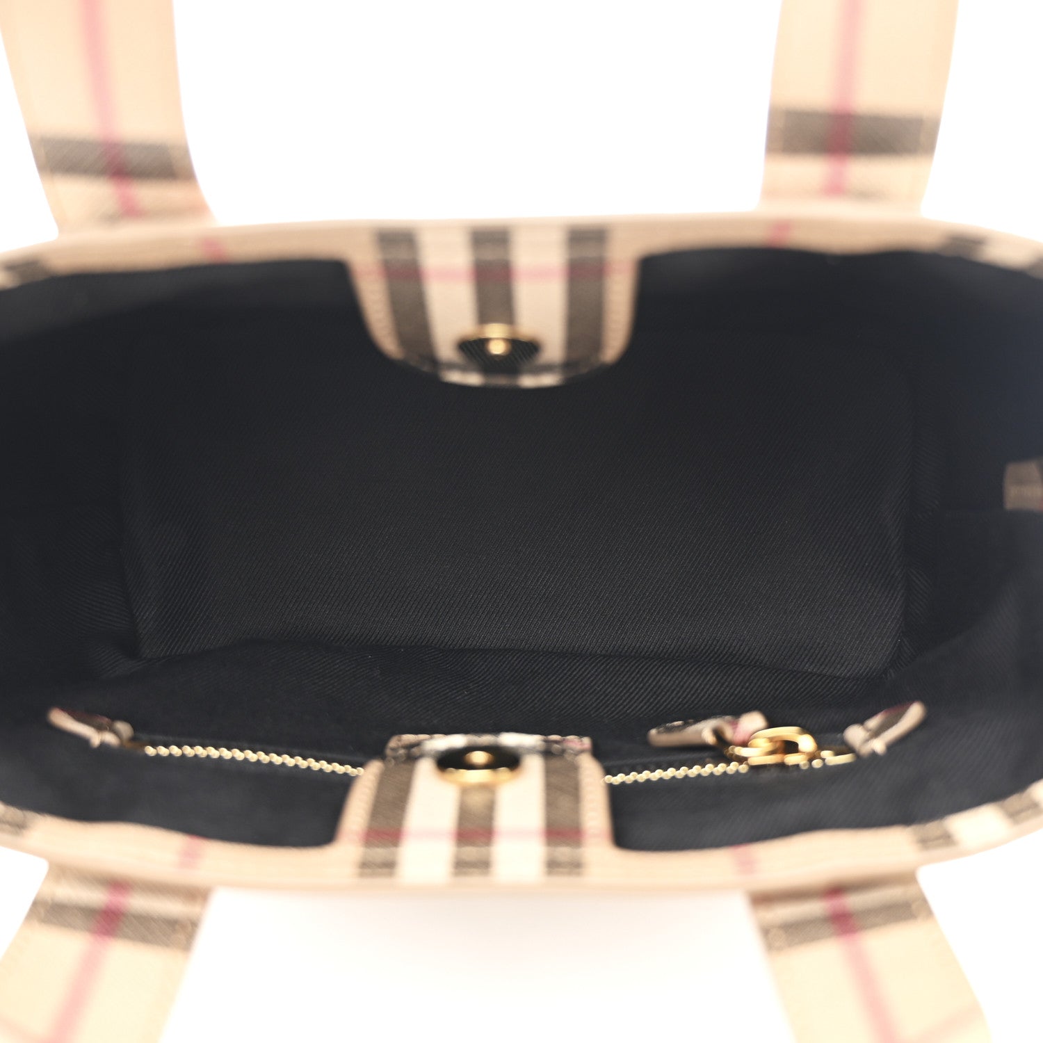 Burberry E-Canvas Check Daphne Tote Archive Beige 5 of 10