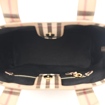 Burberry E-Canvas Check Daphne Tote Archive Beige 5 of 10