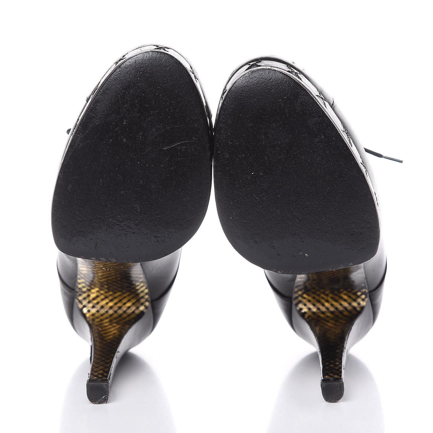Lambskin CC Cap Toe Platform Short Boots 40 Black