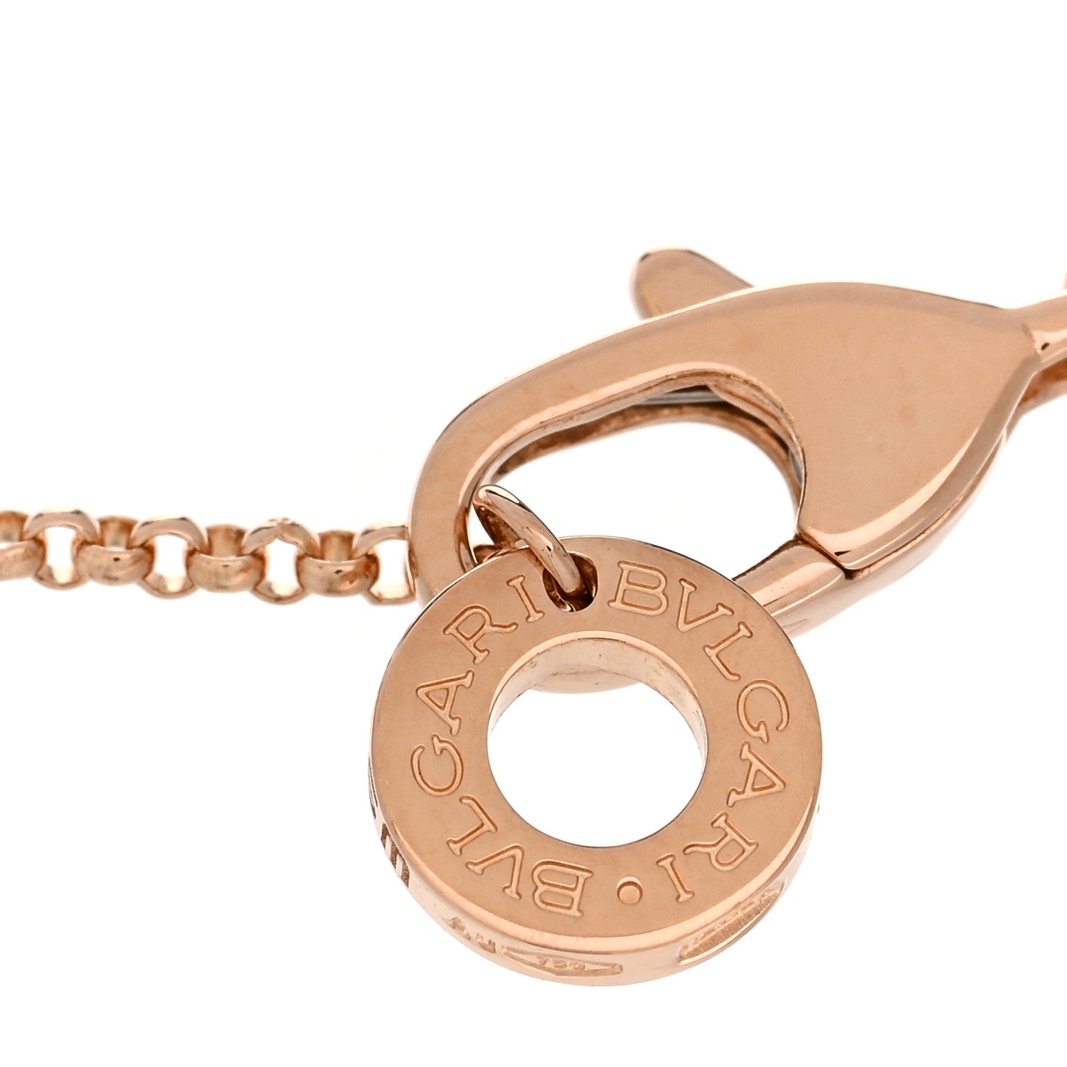 Bulgari 18K Rose Gold Mother of Pearl Bvlgari Bvlgari Engravable Bracelet SM 3 of 5