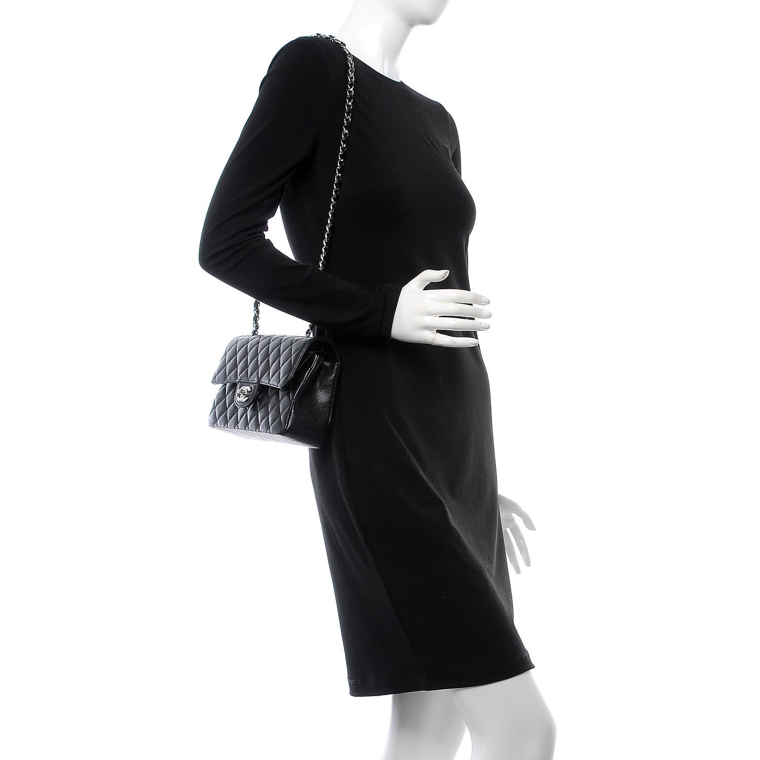 Chanel Caviar Quilted Small Double Flap Black 2 of 8