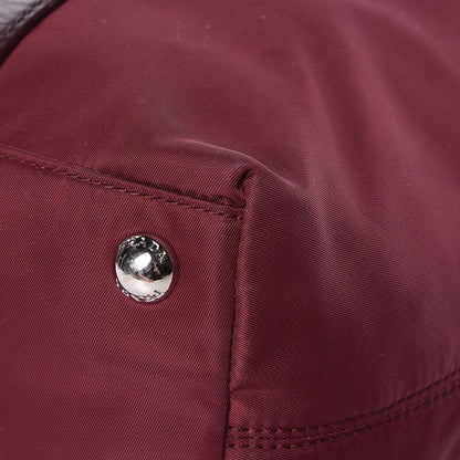 Prada Tessuto Nylon Vitello Tote Granato 9 of 12