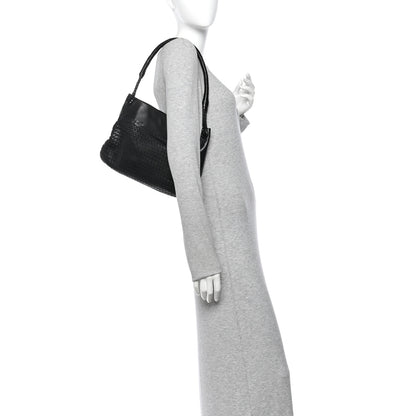 Bottega Veneta Nappa Intrecciato Shoulder Bag Black 2 of 10
