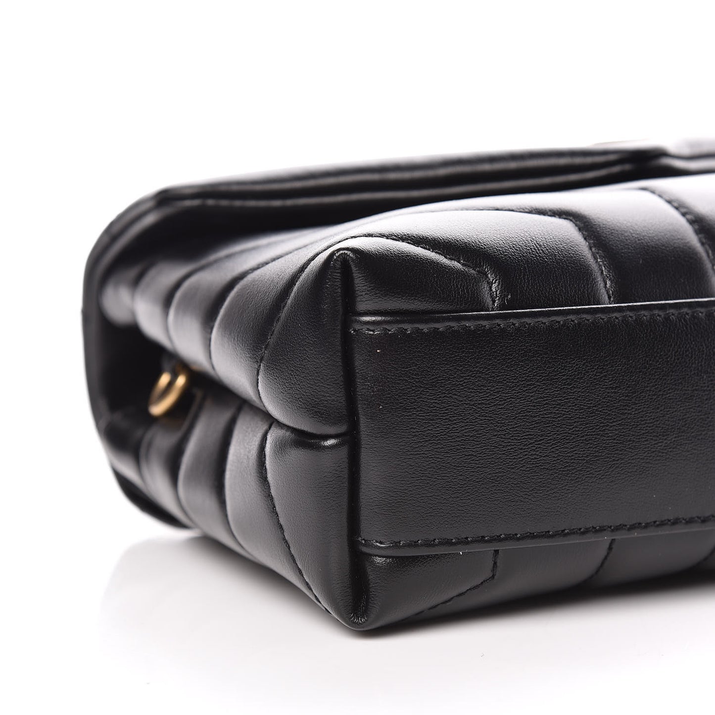 Calfskin Y Quilted Monogram Toy Loulou Crossbody Bag Black