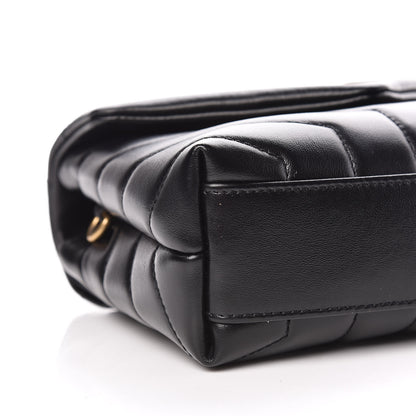 Saint Laurent Calfskin Y Quilted Monogram Toy Loulou Crossbody Bag Black 8 of 10