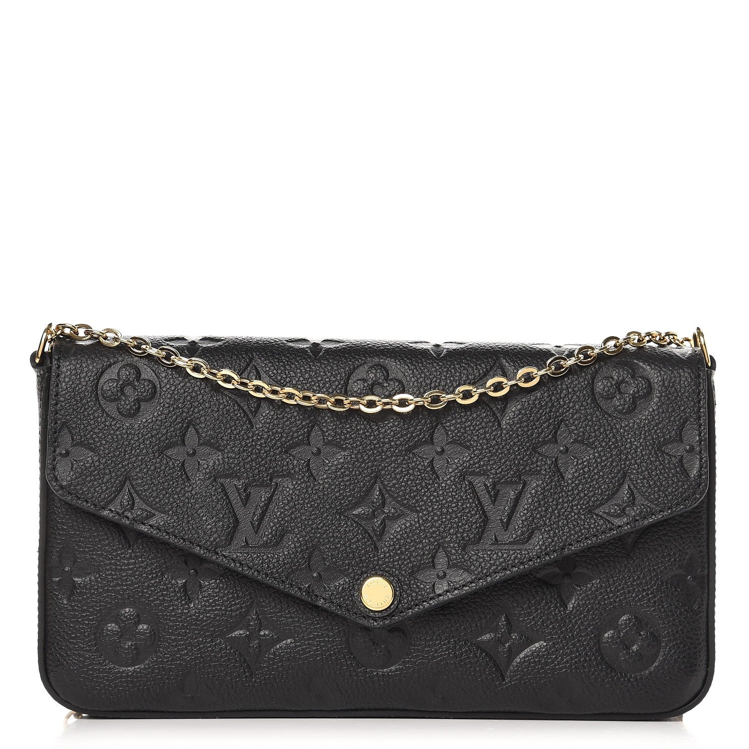 Louis Vuitton Empreinte Pochette Felicie Chain Wallet Black 1 of 8