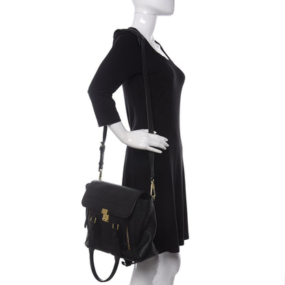 3.1 Phillip Lim Textured Calfskin Medium Pashli Satchel Black 2 of 10